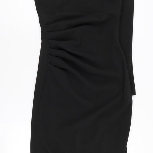 Diva Catwalk Women's Black Ruched Dress S
