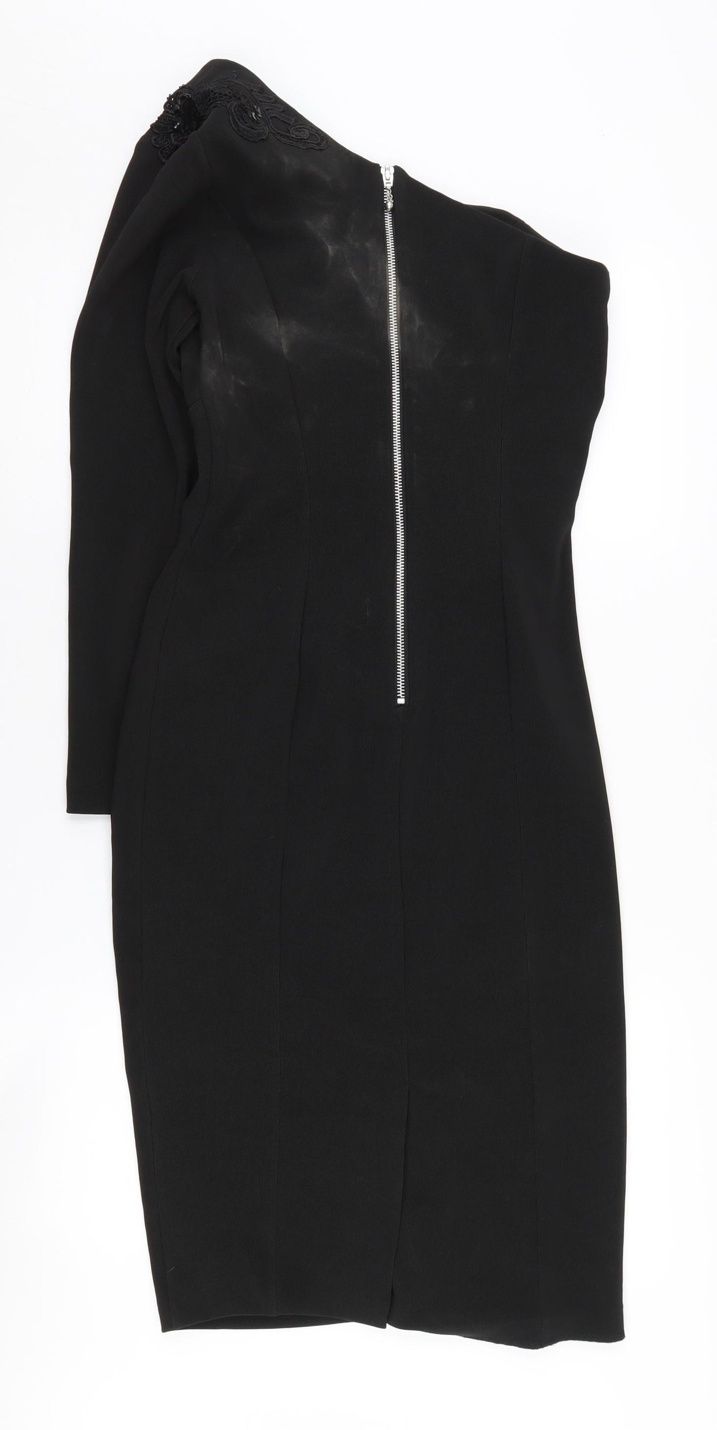 Diva Catwalk Women's Black Ruched Dress S