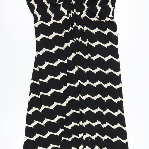 David Emanuel Women's Black Geometric Dress Size 16