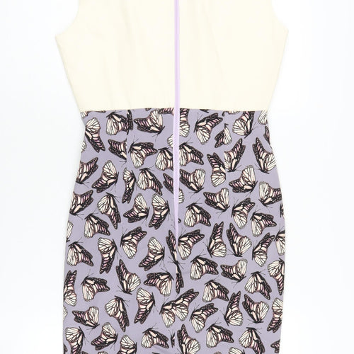 Vesper Women's Multicoloured Butterfly Pencil Dress Size 10