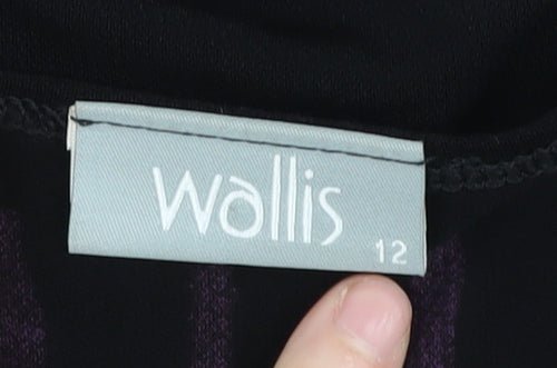 Wallis Women's Black Sleeveless Abstract Top Size 12