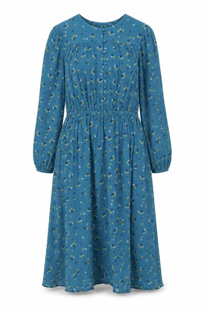 Marks and Spencer Women's Blue Floral A-Line Midi Dress