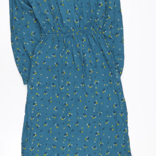 Marks and Spencer Women's Blue Floral A-Line Midi Dress