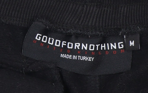 GoodForNothing Men's Black Jogger Trousers, M