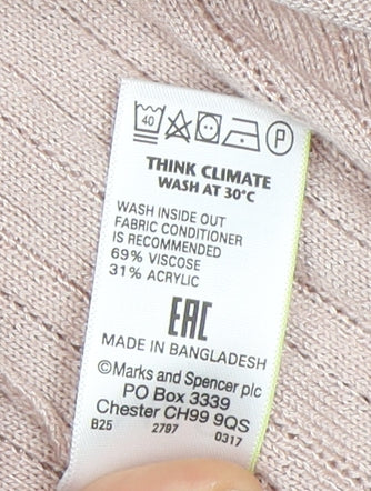 Marks and Spencer Women's Pink Cardigan Size 8