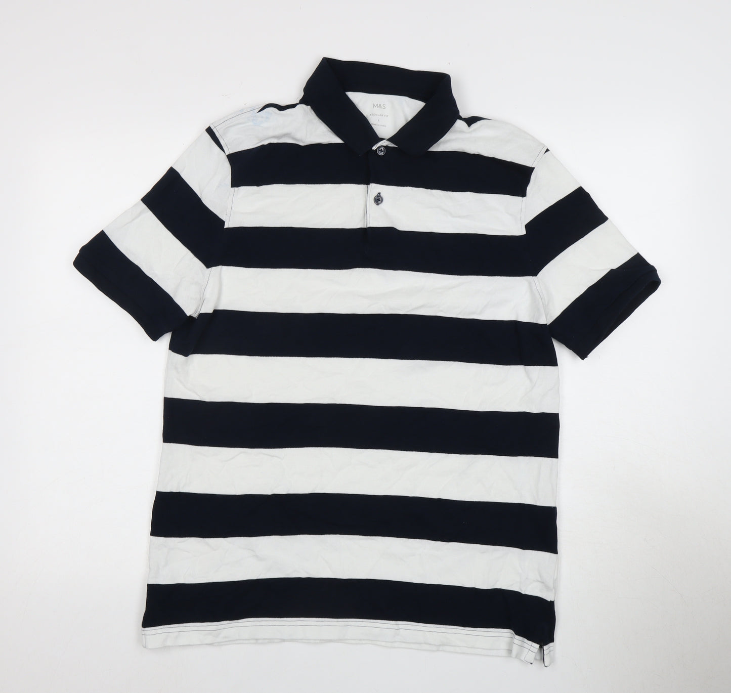 Marks and Spencer Men's L Striped Polo Shirt