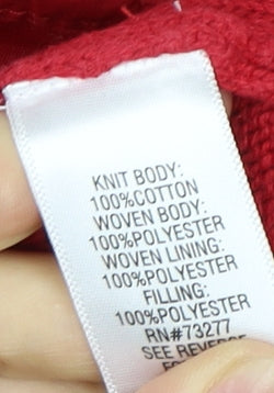 Croft & Barrow Women's Red Full Zip Jacket L