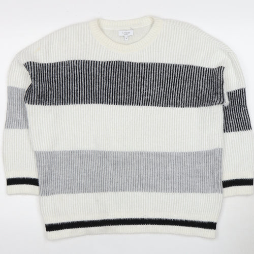 I.nco Women's Multicoloured Striped Jumper, Size 14