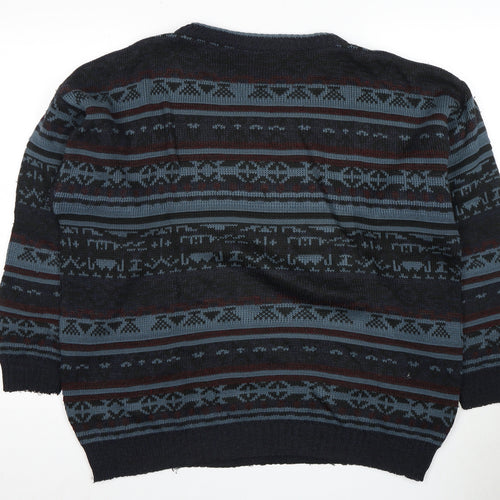 High Bridge For Men Men's Multicoloured Fair Isle Crew Neck Jumper