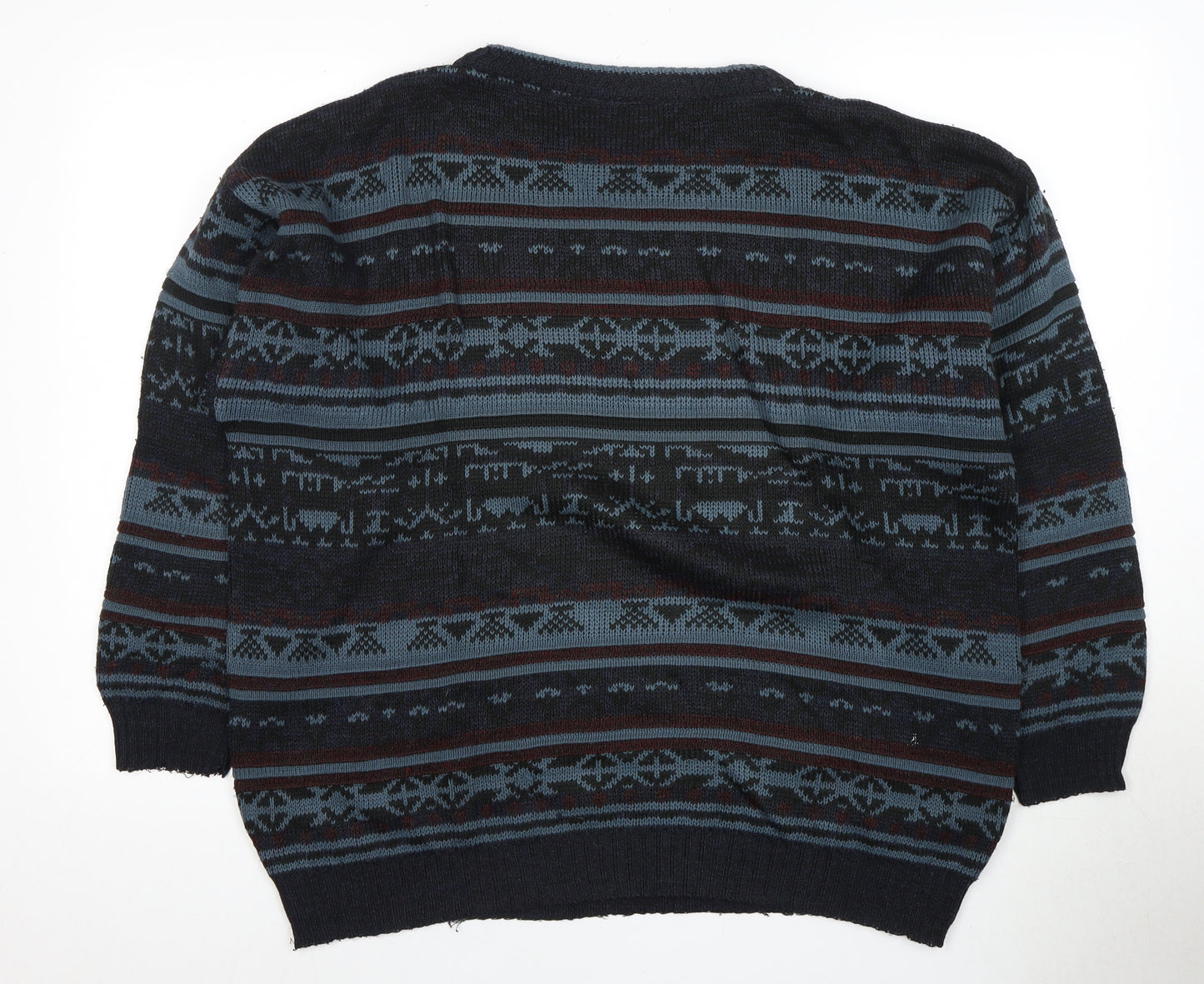 High Bridge For Men Men's Multicoloured Fair Isle Crew Neck Jumper