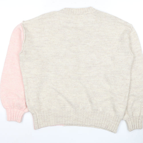 Next Women's Pink Sequin Star Pullover Jumper M