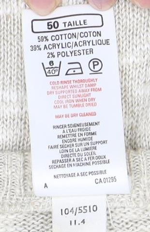 St Michael Men's Beige V-Neck Pullover Jumper M