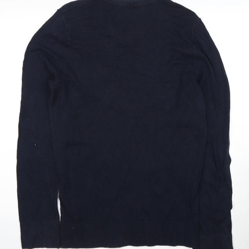 Hollister Men's Black V-Neck Pullover Jumper, Size L