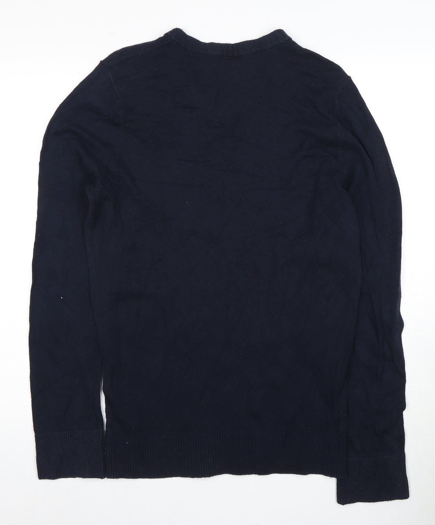 Hollister Men's Black V-Neck Pullover Jumper, Size L