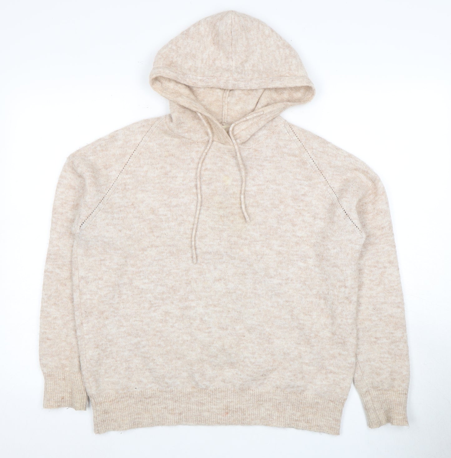 Hush Women's Beige Hooded Pullover Jumper XS