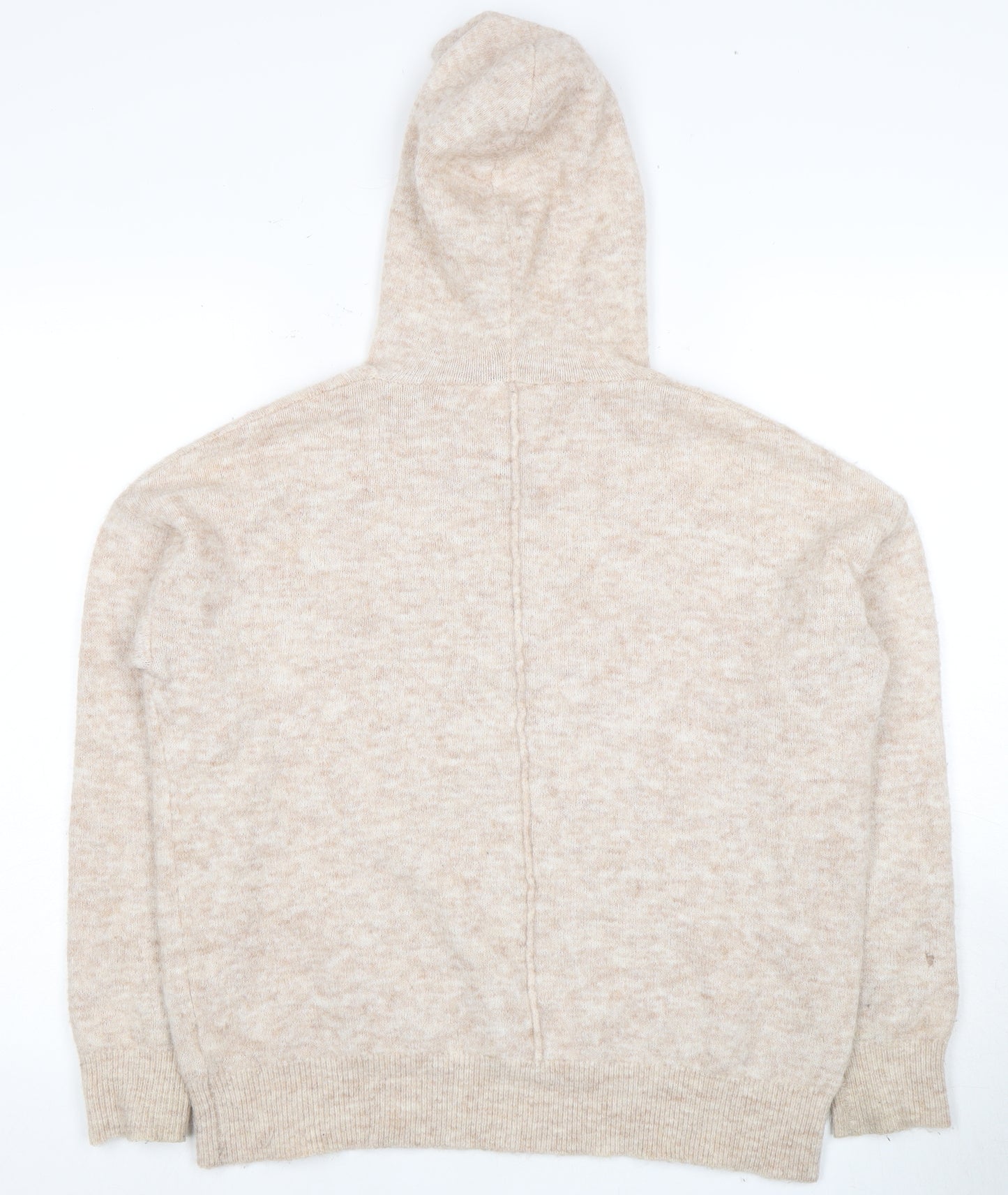 Hush Women's Beige Hooded Pullover Jumper XS