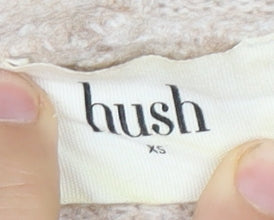 Hush Women's Beige Hooded Pullover Jumper XS