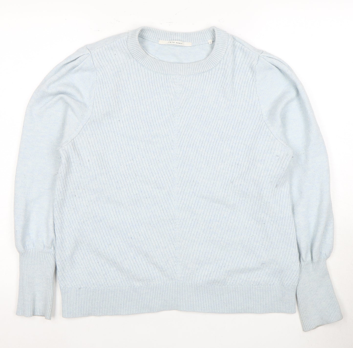 YAYA Women's Blue Crew Neck Pullover Jumper - Size L