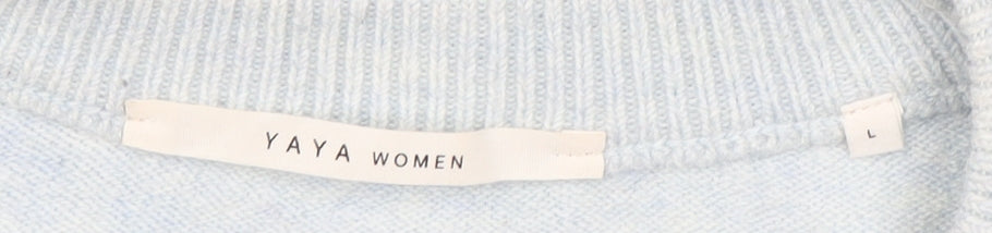 YAYA Women's Blue Crew Neck Pullover Jumper - Size L