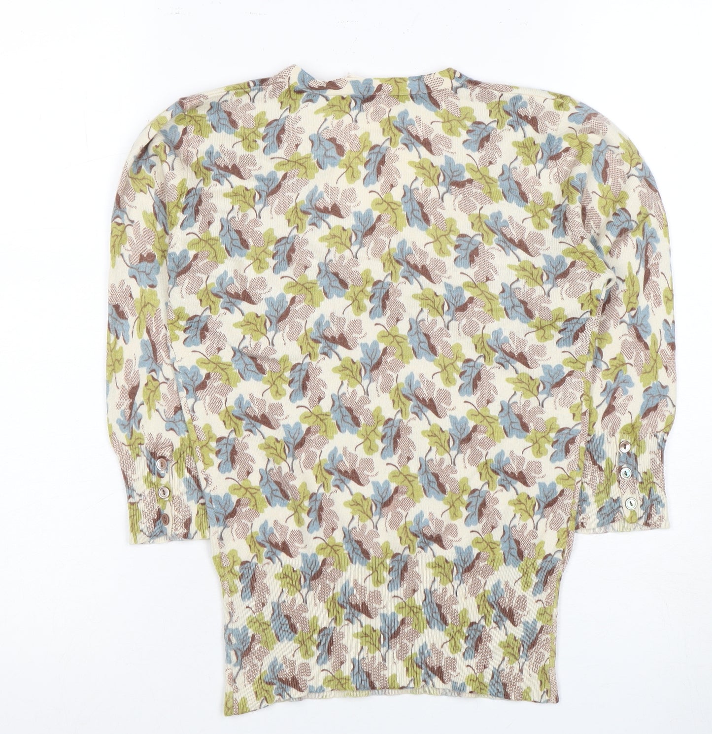 So Marilyn Women's Multicoloured Floral Blouse, V-Neck, Small