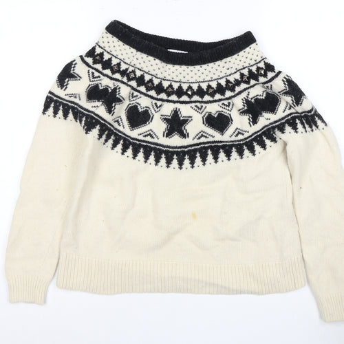My Twin Twinset Women’s Ivory Wool Pullover Jumper S