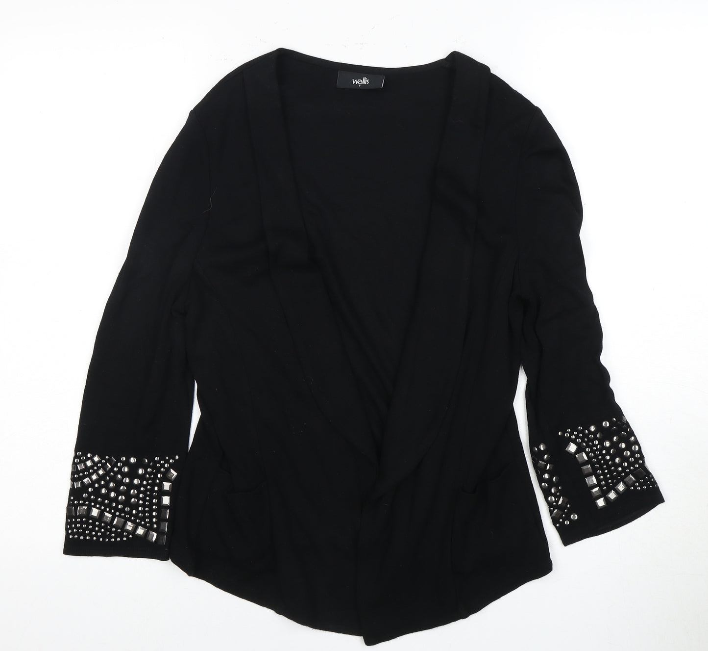 Wallis Women’s Black Studded Open Front Cardigan - S