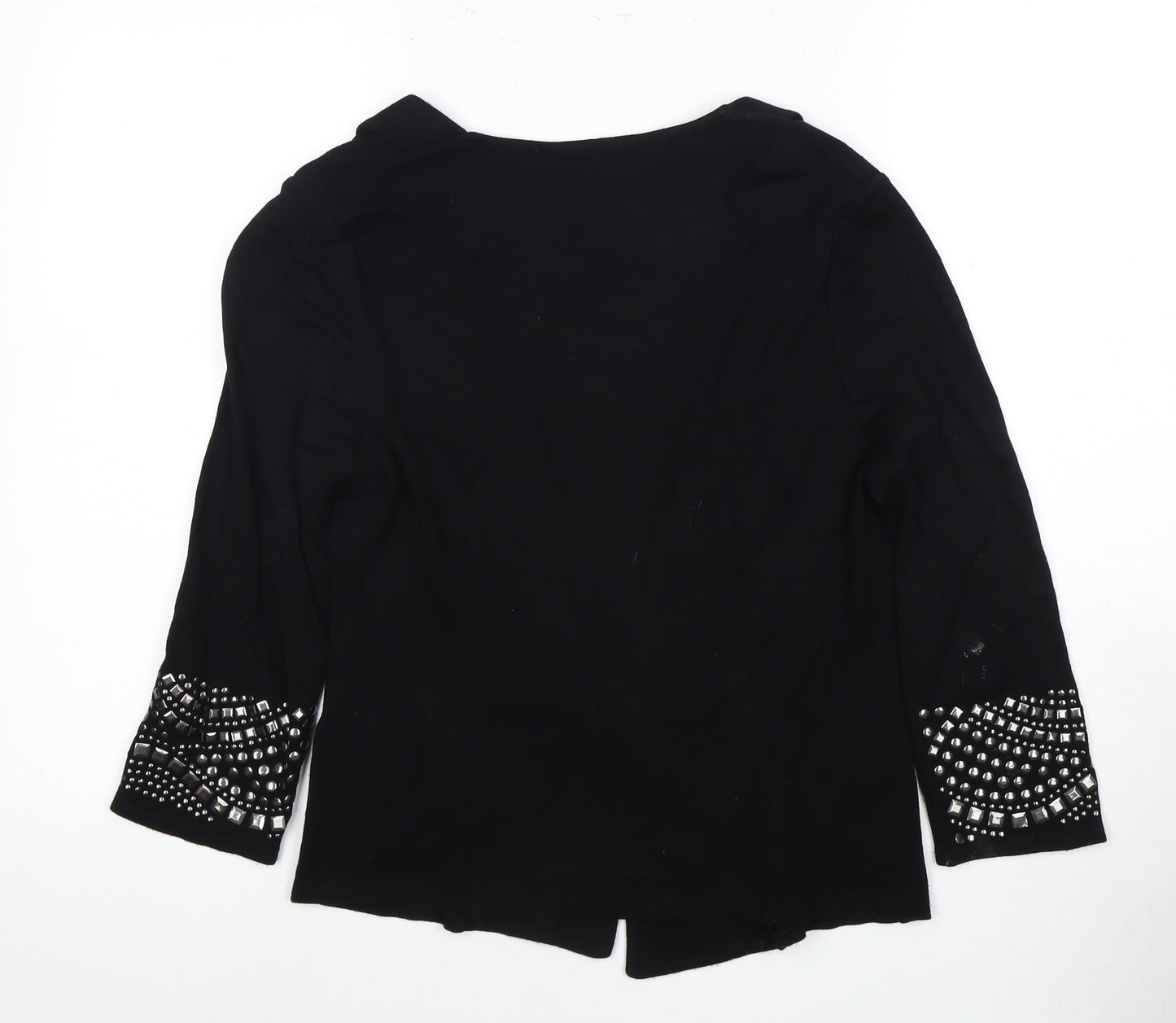 Wallis Women’s Black Studded Open Front Cardigan - S