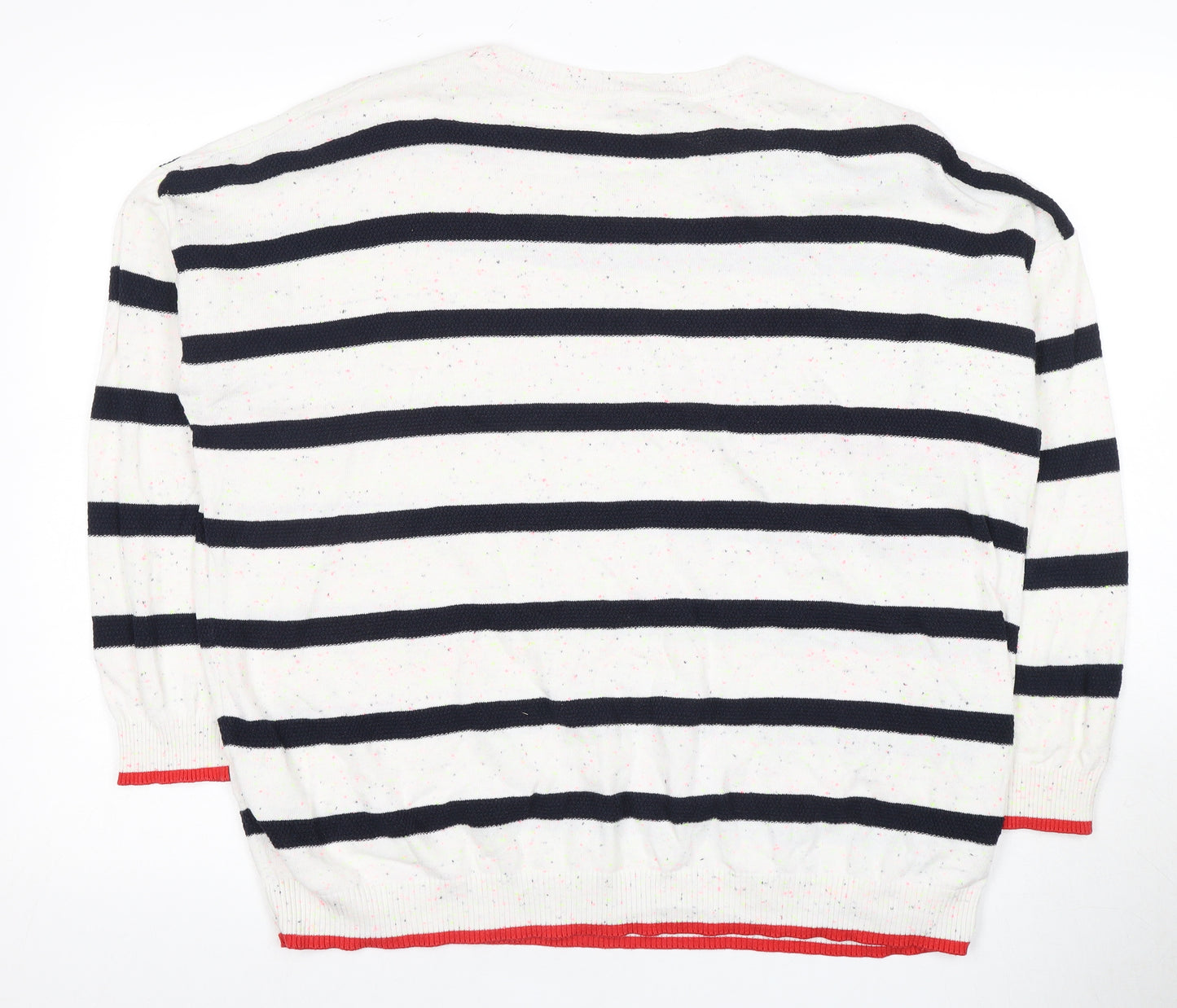 Next Women's White Striped Pullover Jumper Size 18