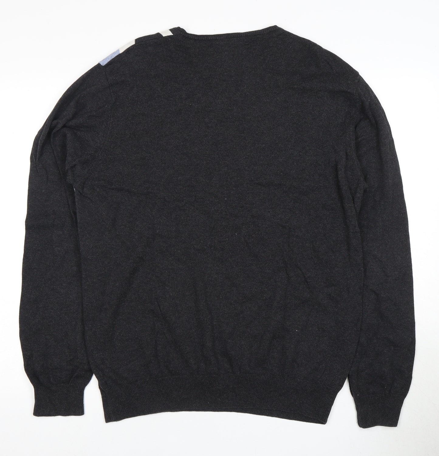 Lambretta Union Jack Black Cotton Pullover Jumper Large