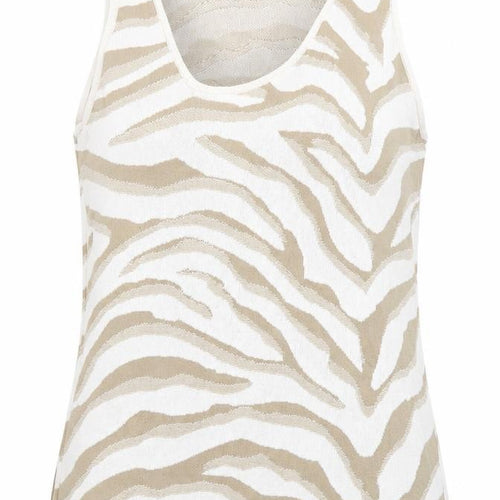 Next Women Beige Animal Print Tank Top M