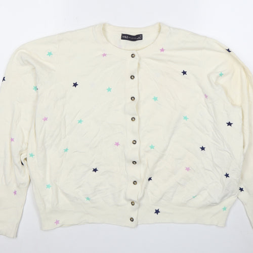 Marks and Spencer Women's White Cardigan Size 22