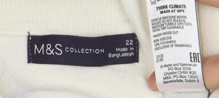 Marks and Spencer Women's White Cardigan Size 22