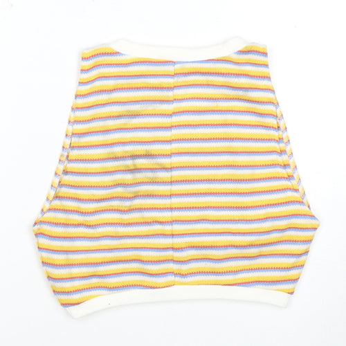 ZARA Women's Multicoloured Cropped Tank Top Size 4