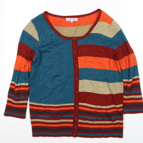 Marks and Spencer Women's Multicoloured Striped Button-Up