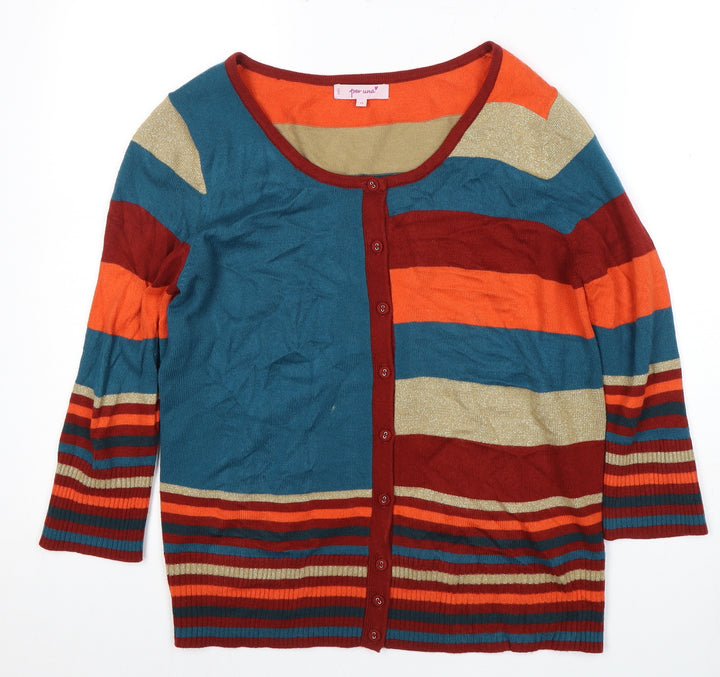 Marks and Spencer Women's Multicoloured Striped Button-Up