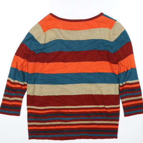 Marks and Spencer Women's Multicoloured Striped Button-Up