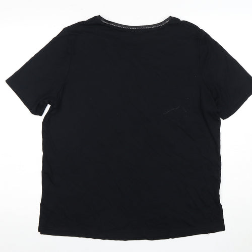 Marks and Spencer Women's Black Size 18 T-Shirt