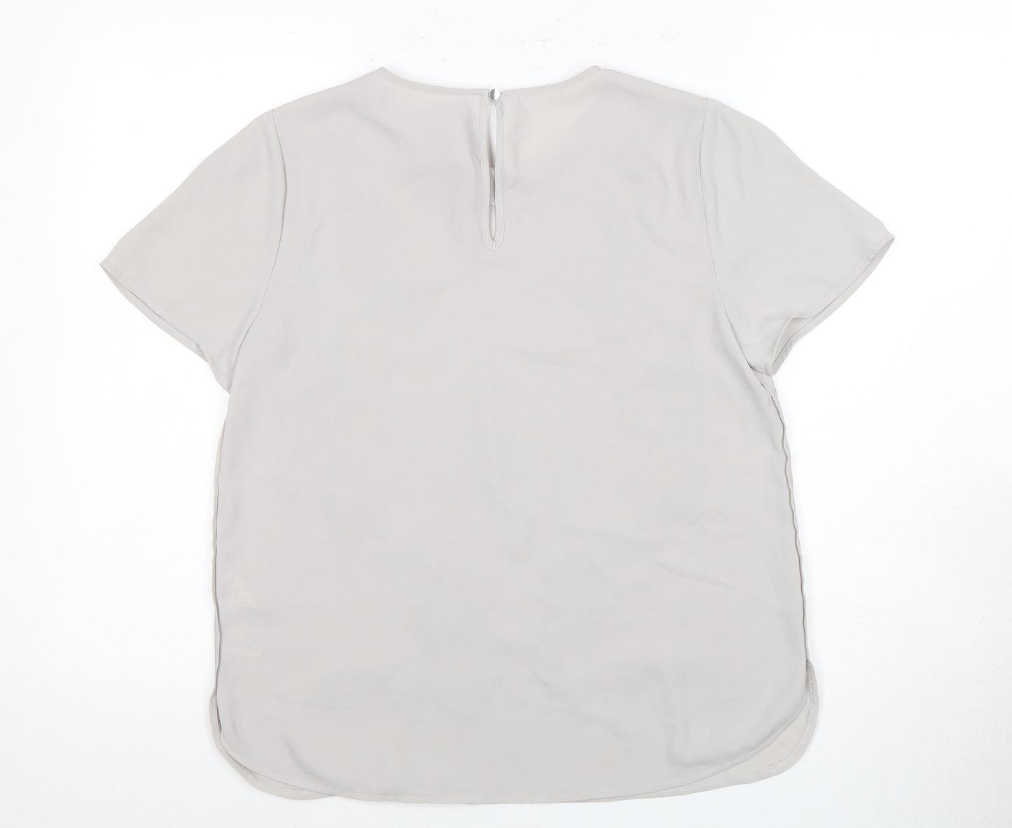 Oasis Women’s Grey Embroidered Top Size 10