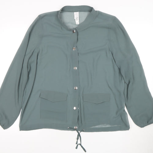 Wynne Layers Women's Green Button-Up Shirt L