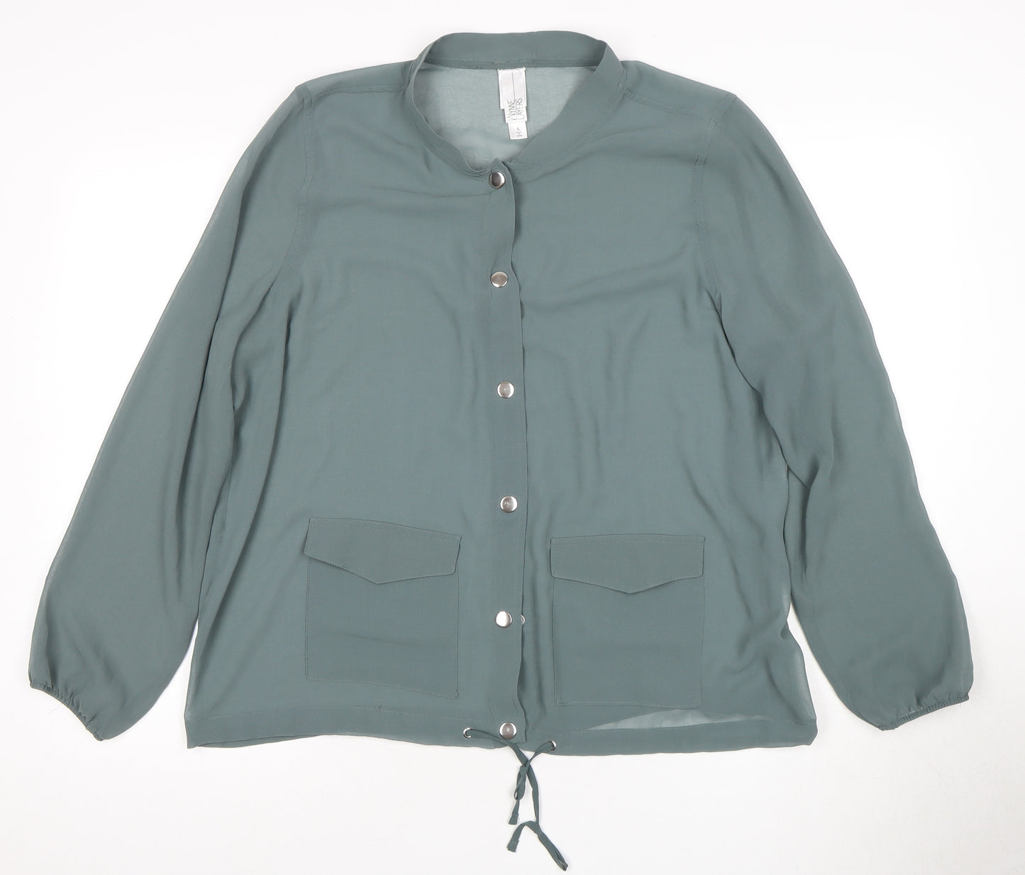 Wynne Layers Women's Green Button-Up Shirt L