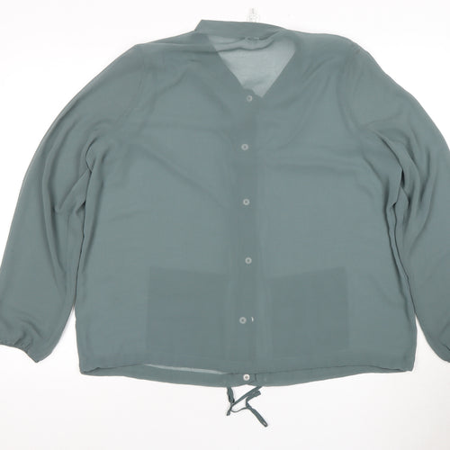 Wynne Layers Women's Green Button-Up Shirt L