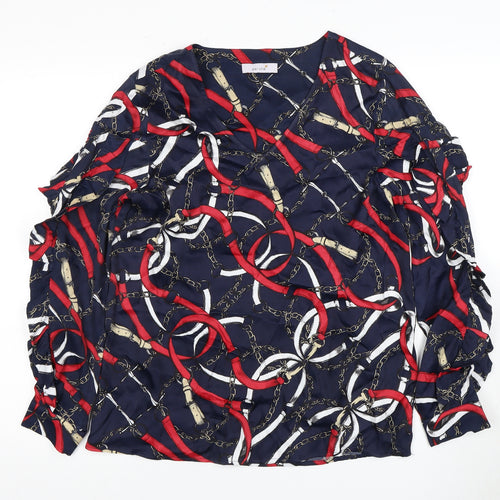 Marks and Spencer Women's Multicoloured Long Sleeve Blouse