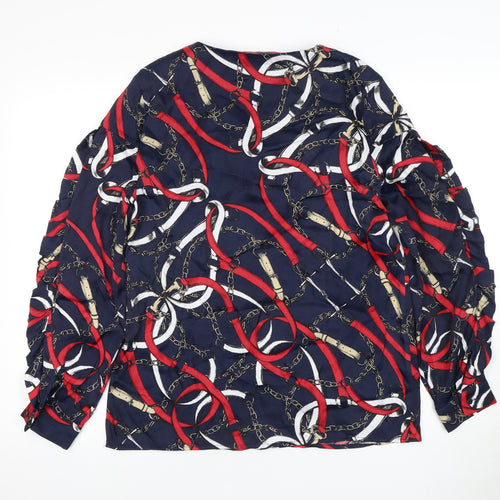 Marks and Spencer Women's Multicoloured Long Sleeve Blouse