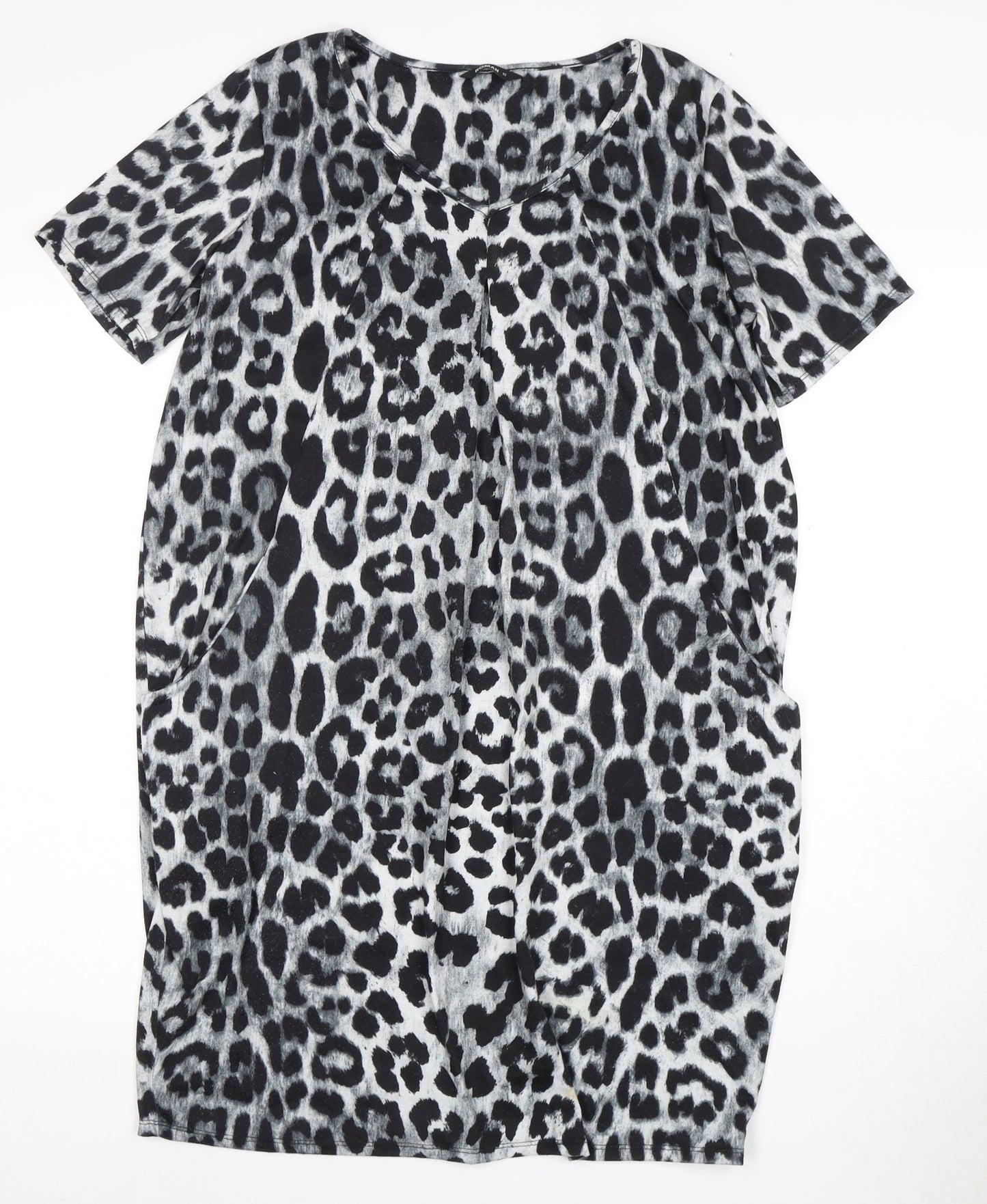 Roman Women's Animal Print Short Sleeve Dress, Size 12
