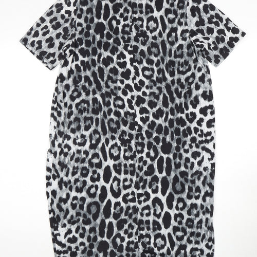 Roman Women's Animal Print Short Sleeve Dress, Size 12
