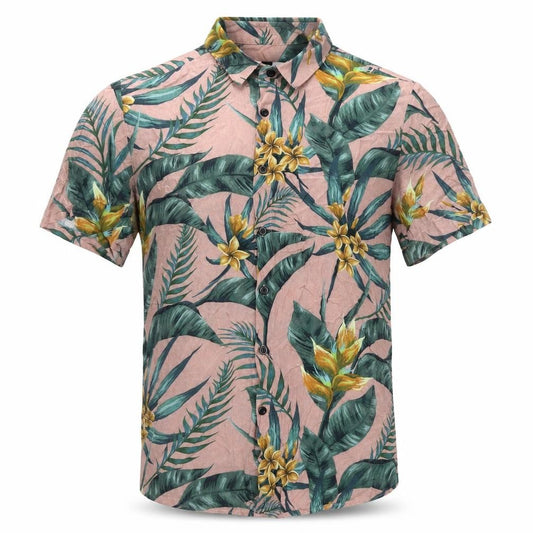 Front view of Topman Men's Floral Short Sleeve Shirt Multicoloured S