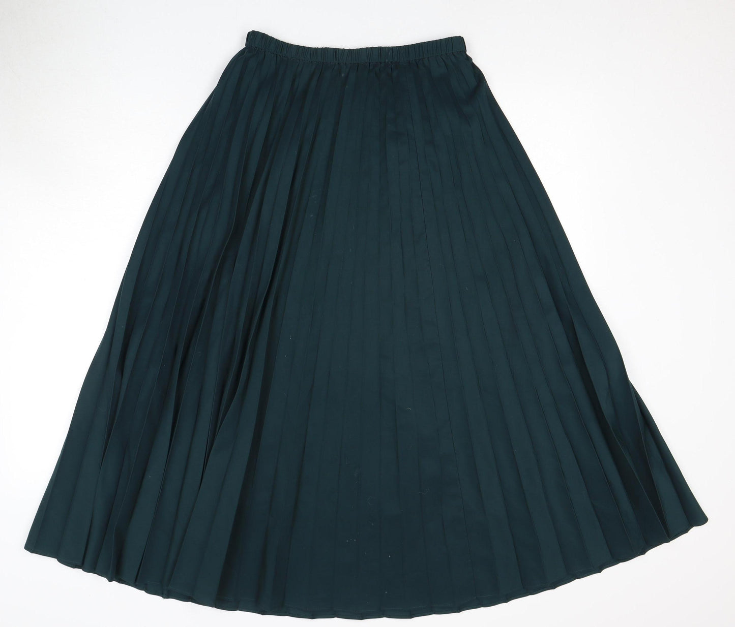 Uniqlo Women's Green Pleated Midi Skirt, Size S