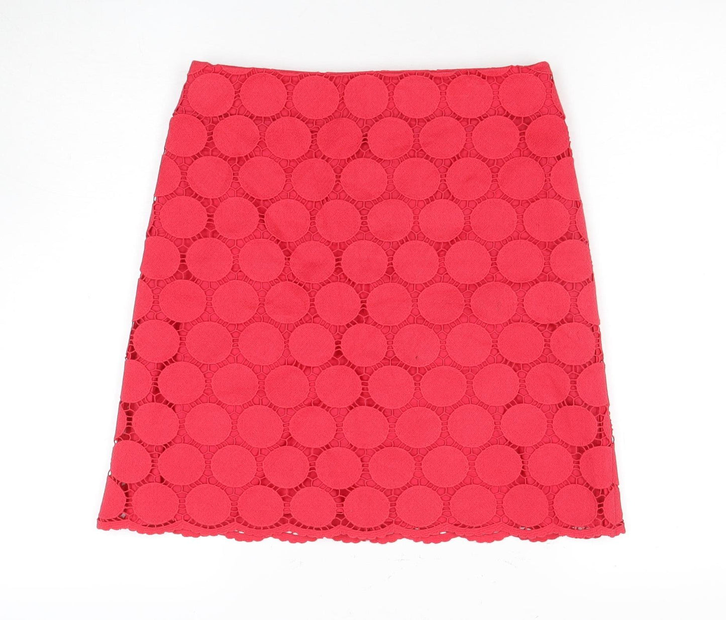 Boden Women's Red Cotton A-Line Knee Length Skirt Size 8