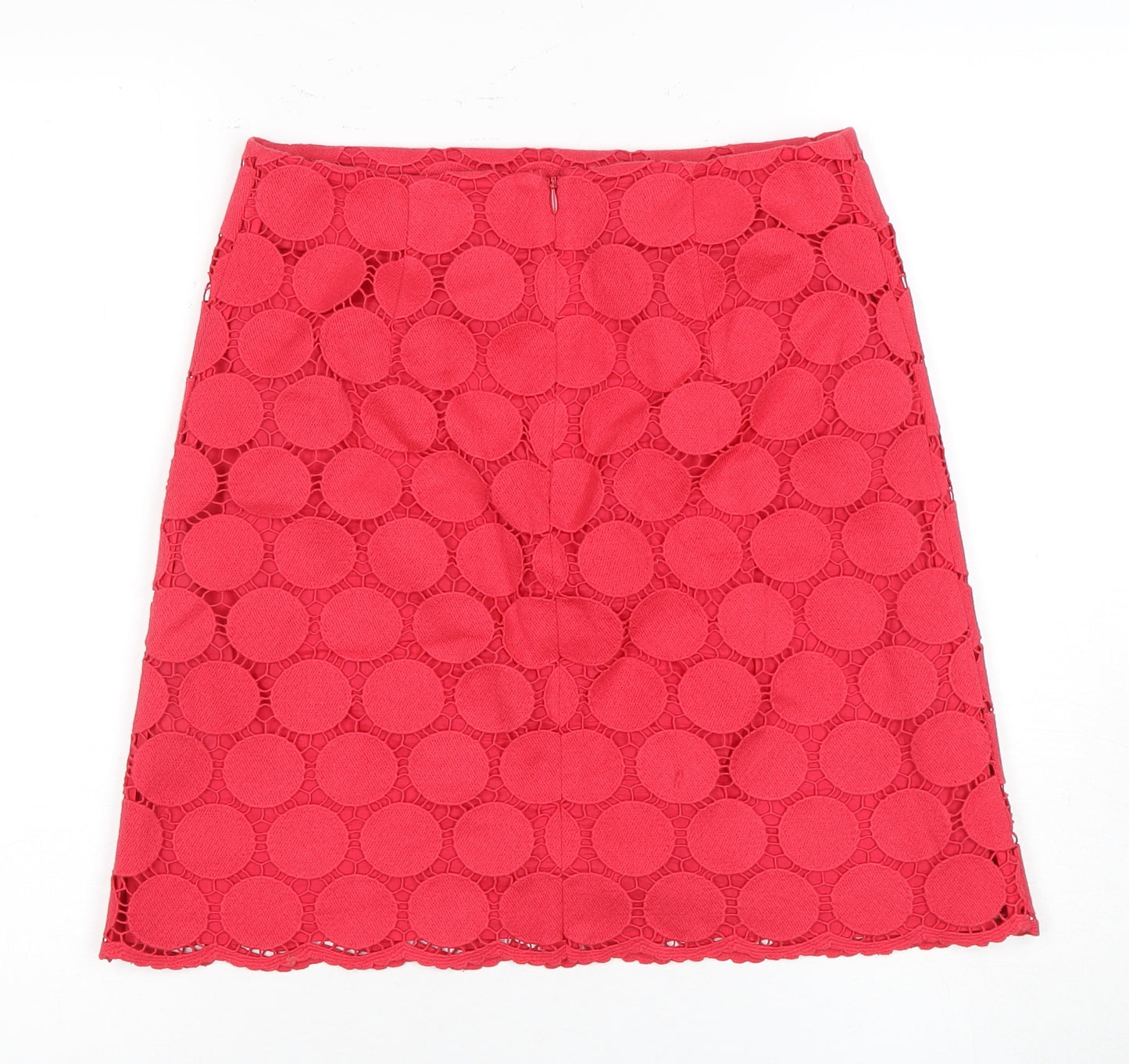 Boden Women's Red Cotton A-Line Knee Length Skirt Size 8