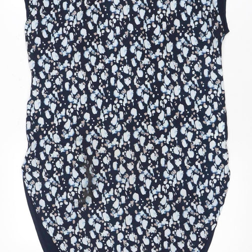 Next Women's Blue Floral Sleeveless Blouse Size 10
